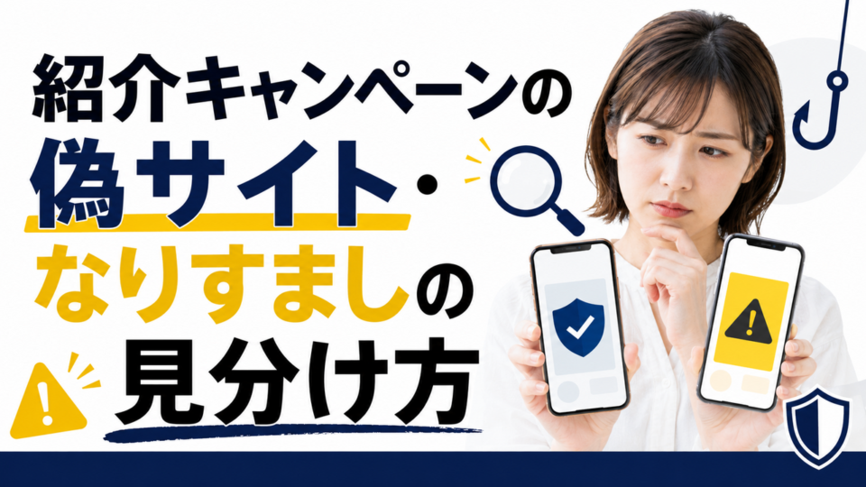 紹介キャンペーンの偽サイト・なりすましの見分け方|リンクを開く前の3つの確認