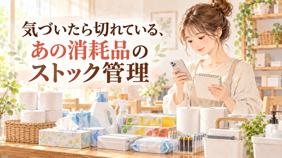 気づいたら切れている、あの消耗品のストック管理